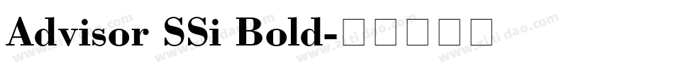 Advisor SSi Bold字体转换